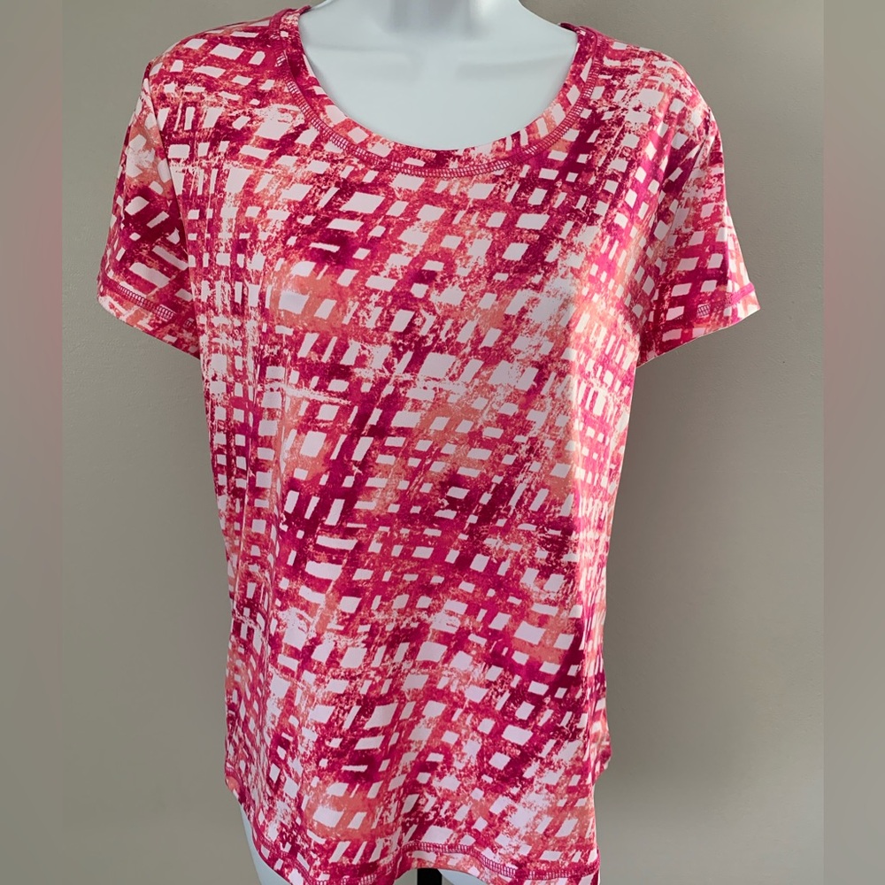 Exertek Pink and White Short Sleeve Tee